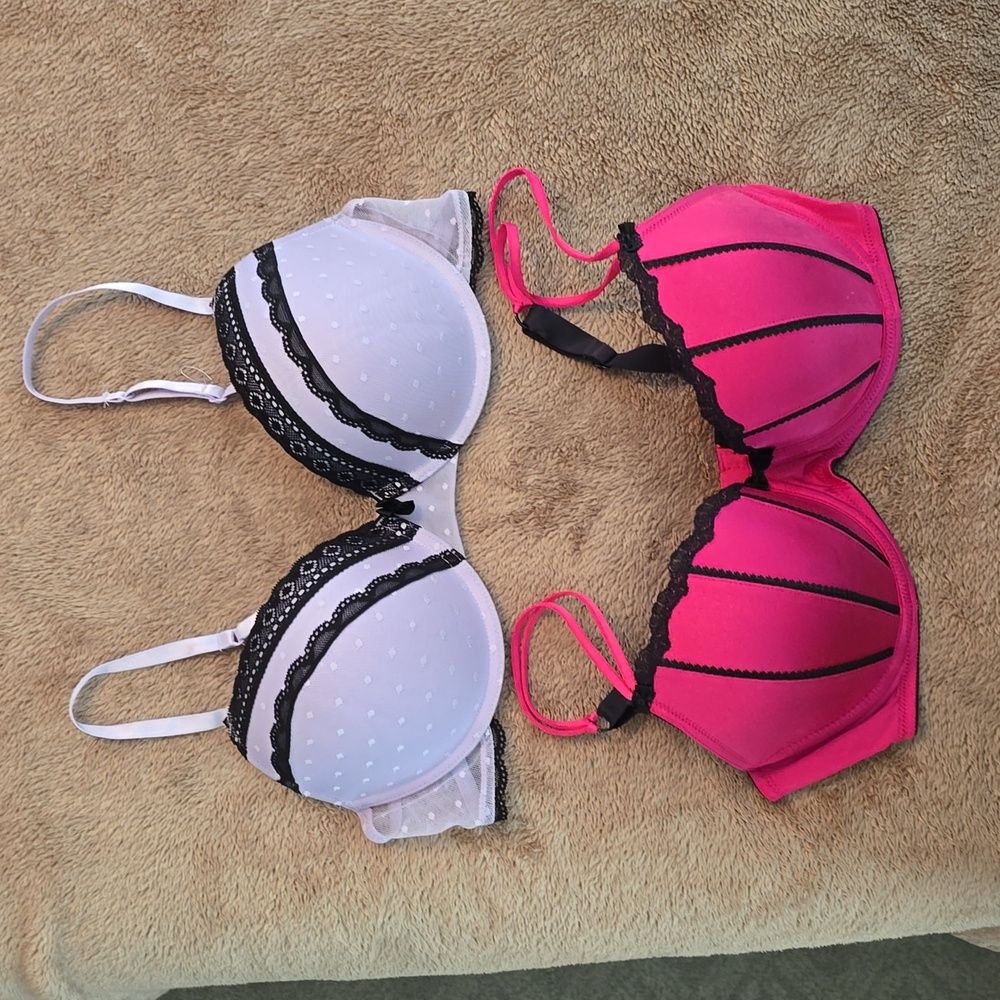 Push up bras from Kohl's. 38C. Almost new, just worn for photos. BOGO!!